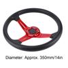 14in  Car Steering Wheel PU Leather Aluminium Alloy W/Horn Button Modified