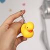 Model Doll Sound Light Keychain Cartoon LED Duck Keyring Yellow Duck Keychain  Children's Gifts