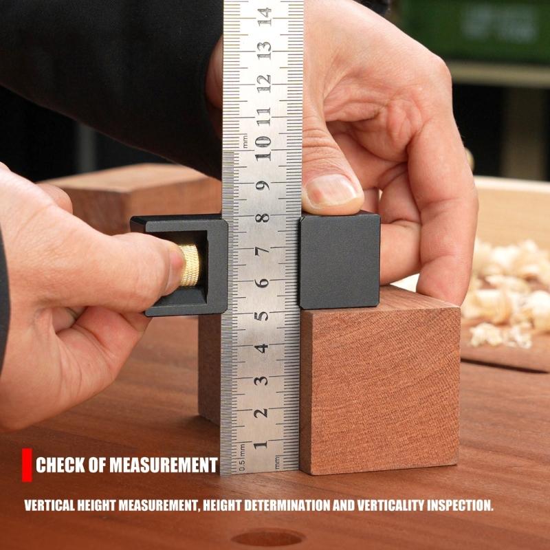 Angles Measuring Tool Combination Square Adjustable Steel Ruler Positioning Block For Accurate Layout Marking