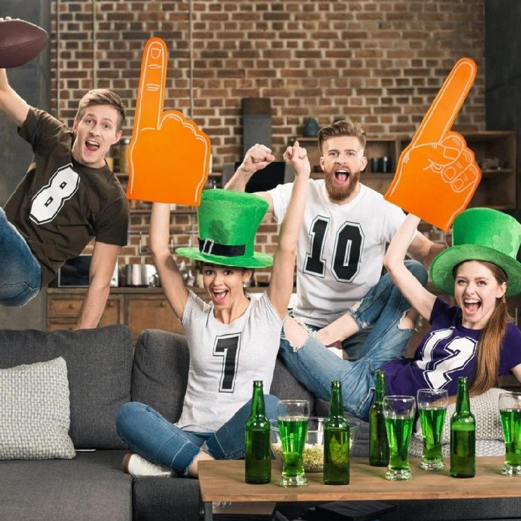 2 Count Oversized Sport Fan Hand Gloves Cheer Accessories With Wide Grip For Concerts And Competitions