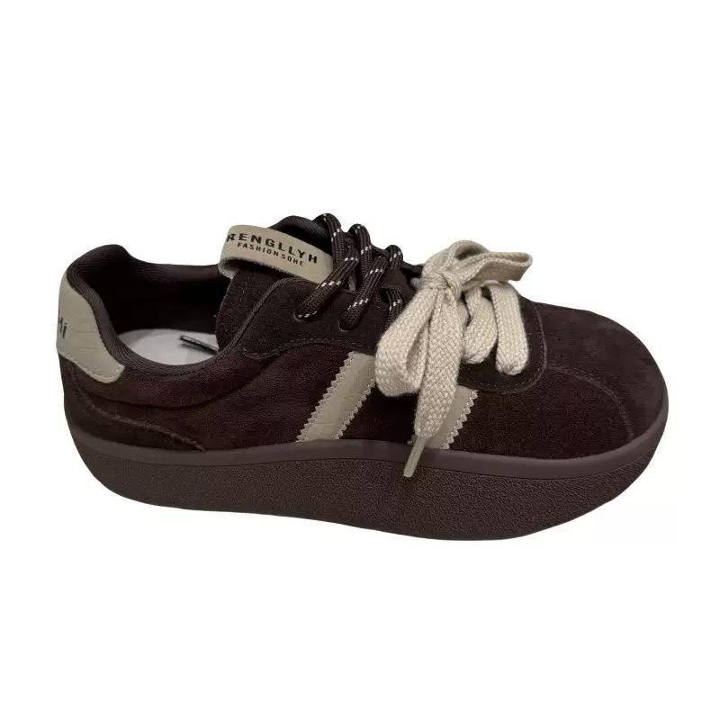 Chaussures d'entraînement rétro allemandes de niche printemps nouveau décontracté sport chaussures de skate semelle épaisse rehaussement chaussures papa