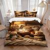 Set Biancheria da Letto Orsacchiotto Anime 3 Pezzi - Include Una Copripiumino e Due Federe (Nessun nucleo) - Perfetto per la Decorazione della Camera da Letto e della Camera degli Ospiti,