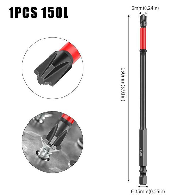

Магнитные биты для отверток, противоскользящие, ударопрочные, ударные биты Phillips, шестигранный хвостовик, легированная сталь, подходящая для электроинструментов C