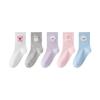 Jingdong Joybuy 100% Cotton Kids 5-Pair Mid-Calf Sock Pack