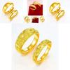 Minimalist Gold Plated Copper Couple's Rings With Meteor Shower And Starry Design For Elegant Style