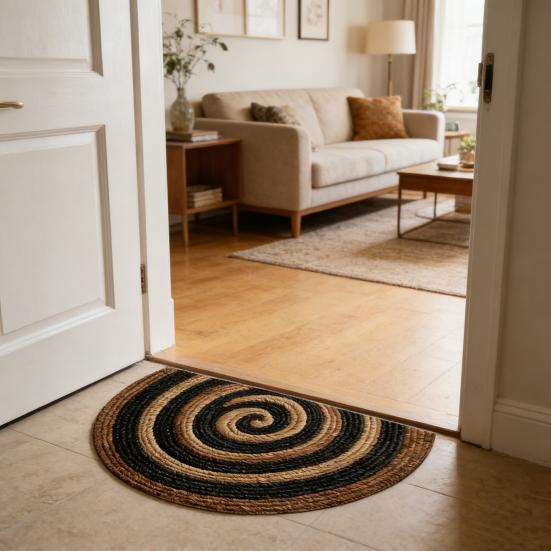 Floor Mat Non-Slip Crystal Velvet Rug 3D Optical Illusion Design Coil Edge Living Room Bedroom Plush Floor Mat Home Decor