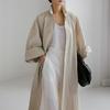 Frühling Sommer Chic Elegant Hohe Taille Mode Schlichtheit Retro Langarm Knopf Einfarbig Baumwolle Leinen Y2K Damenbekleidung