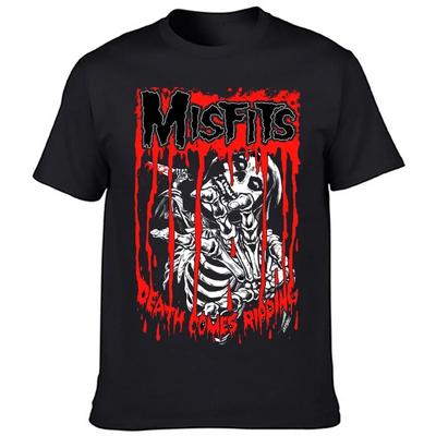 The Misfits I Want Your Skulls T Shirt Punk Rock Band Tee Harajuku Male Vintage Graphic Tops Hiphop Streetwear Unisex Clothing