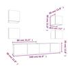 6 Piece TV Cabinet Set White Particleboard