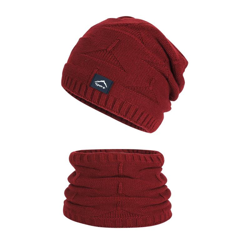 Winter Knit Beanie and Neck Warmer Set for Men Women Warm Slouchy Hat Scarf Outdoor Cap