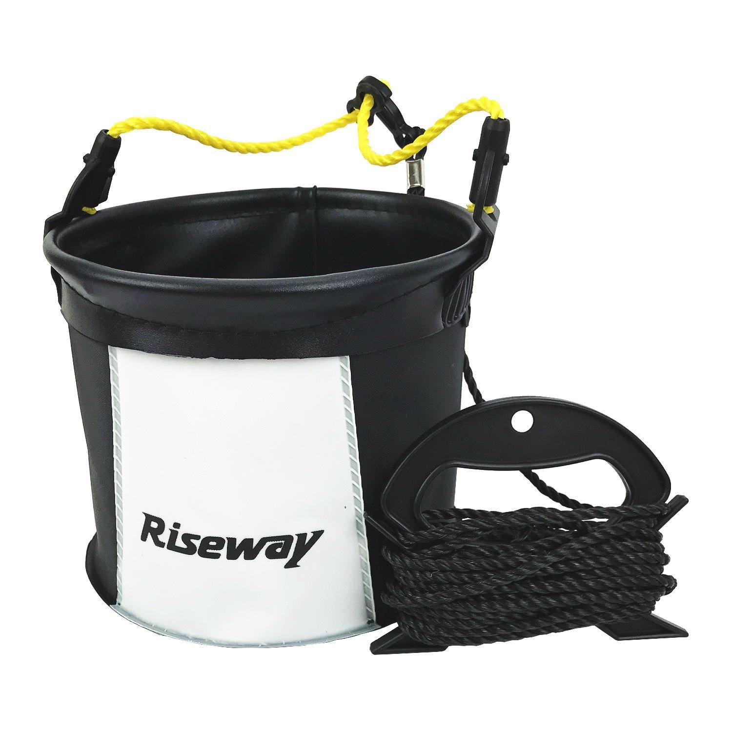 

RISEWAY EVA Inverted Water Bucket, Round, 21cm, Black, with Rope and Holder, UEV-017