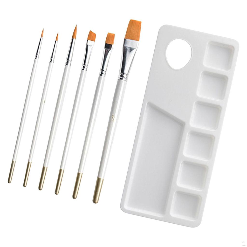 7Pcs Artist Paint Brushes Portable Long Handle Accessories Durable Brush Pen Set Body