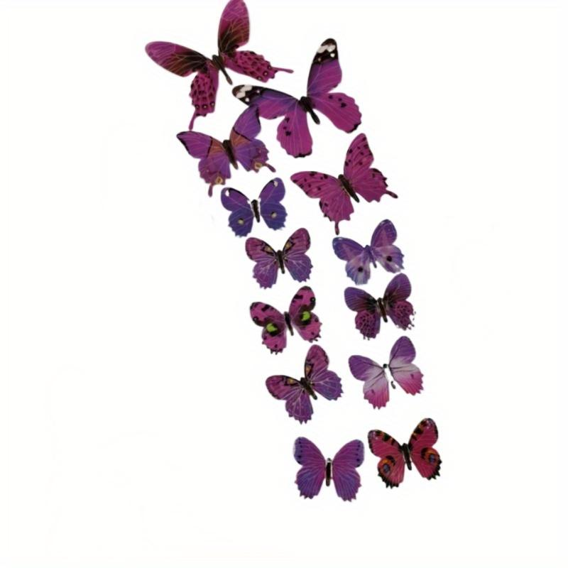 12PCS luminous butterfly wall sticker modern style 3D luminous sticker home decoration sticker