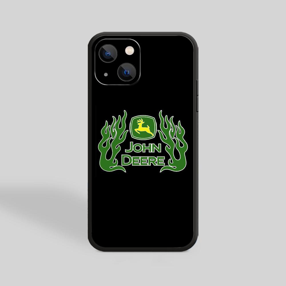 Coque Silicone TPU Mat Pour IPhone 13 - Design John Deere, Anti-choc, Plusieurs Couleurs