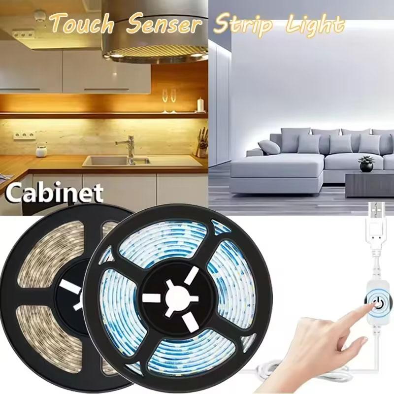 LED Strip Light Switch Dimmable 5V Neon/2835 USB Flexible Light LED Tape Ribbon Light For Mirror Cabinet Stair Decor Lighting