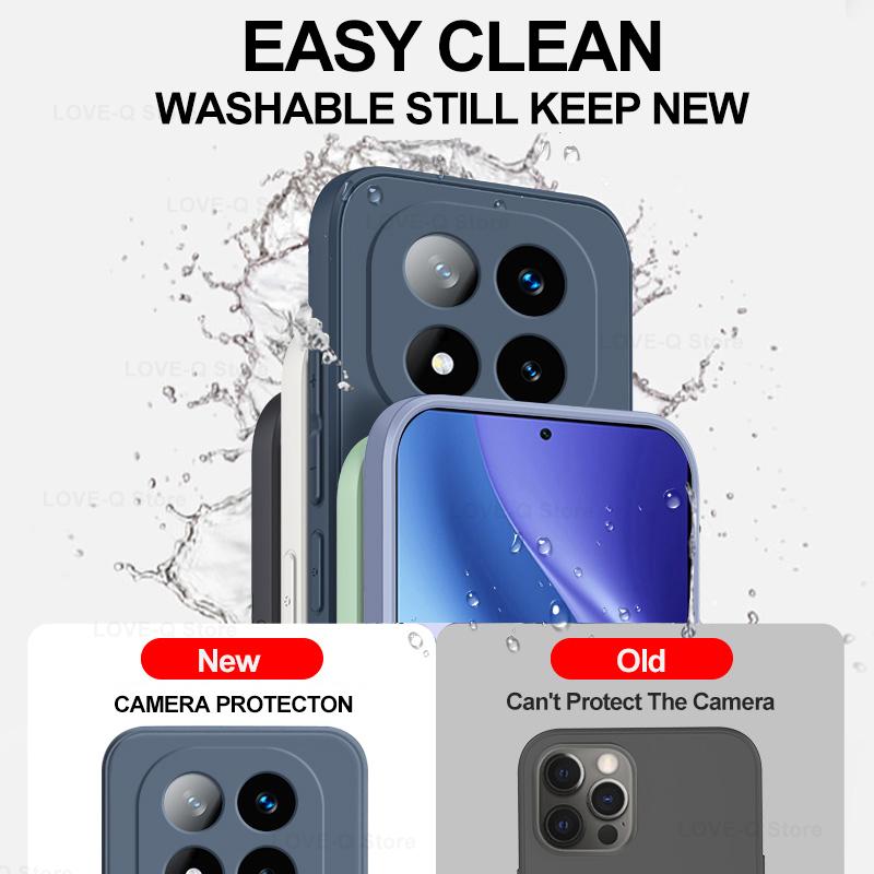 For Redmi Note 14 Pro Plus 5G Case Luxury Liquid Silicone Phone Case For Xiaomi Redmi Note 14 Note14 Pro Plus Shockproof Soft Cover