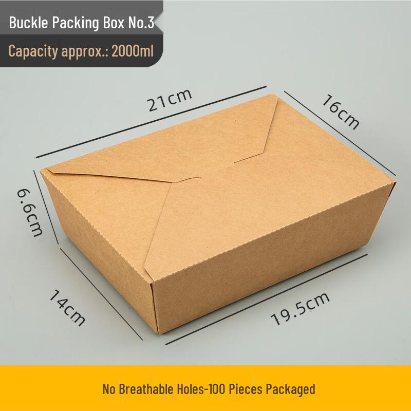OEING Disposable Kraft Paper Takeaway Boxes