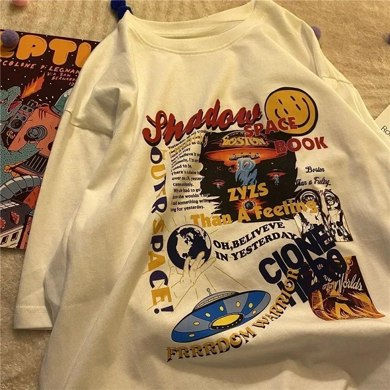 

Жіноча футболка з принтом, коротким рукавом, вінтажна готична футболка, Харадзюку, зручна, модна, мексиканські топи, футболки з графікою, вінтажні 3XL