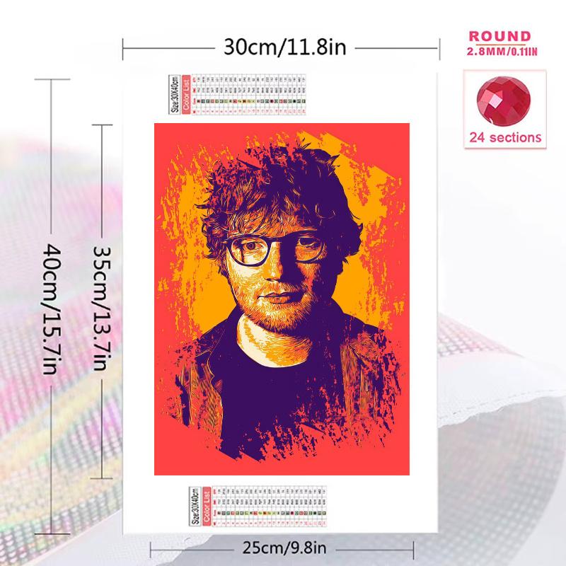 Sheeran 100% Round Full Drill 5D DIY Diamond Painting Embroidery Cross Stitch Rhinestone Décor