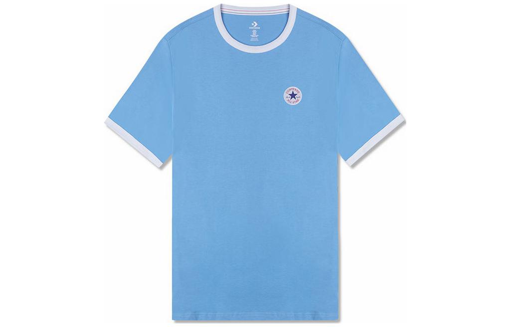 Converse T Shirts Men s Blue Crew Neck Moderate Straight Fit 10025909-A01 XL