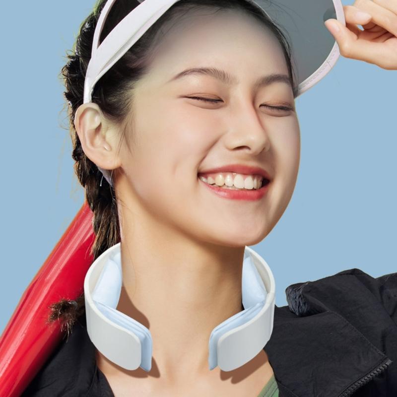 Gel Filled Neck Coolers with Ice Packs and Cooling Strap Plastic Texture Perfect for Outdoor Commuting Activity