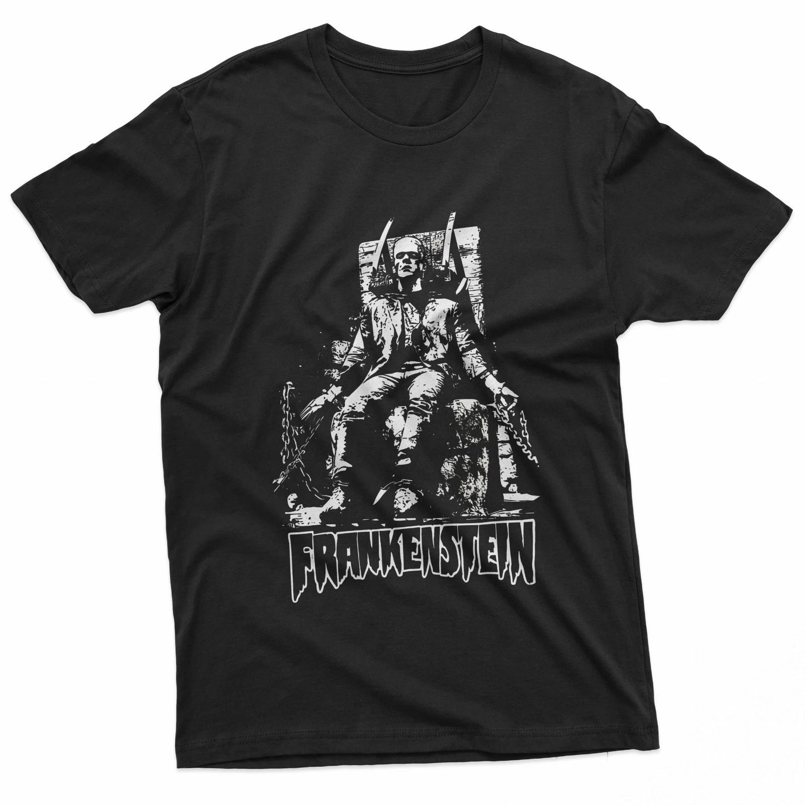 Frankenstein Classic Horror Movie Fan 100% Cotton T-shirt Mens Tees Top M