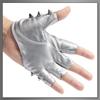 Buzz Selection Fingerless Leather Studded Biker Hard Rock Gloves for Men GB120 (White)