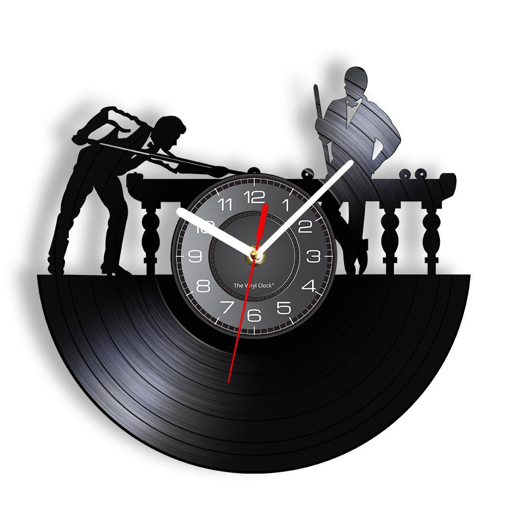 Billiards Ball Pool Vinyl Clock Record Clock Sport Vintage Home Decor Billiards Room Wall Clock Snooker Wall Art Clock Gift