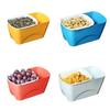 Caja de Snacks de Doble Capa con Drenaje para Almacenamiento de Frutas y Caramelos