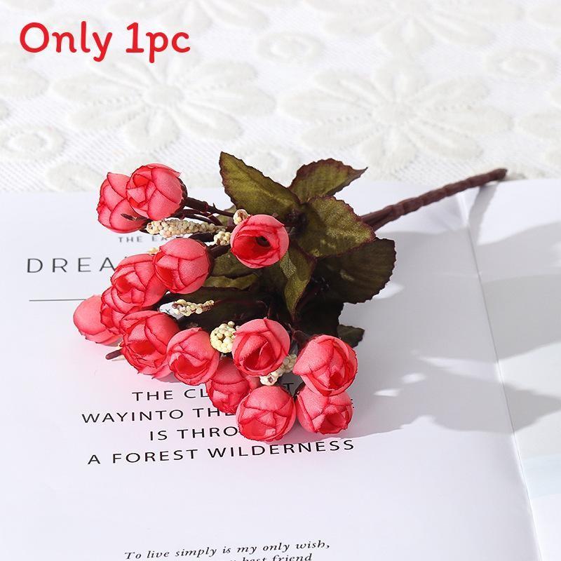 Realistic Buds Rose Silk Floral Arrangement For Outdoor Events Home Photography Decoration