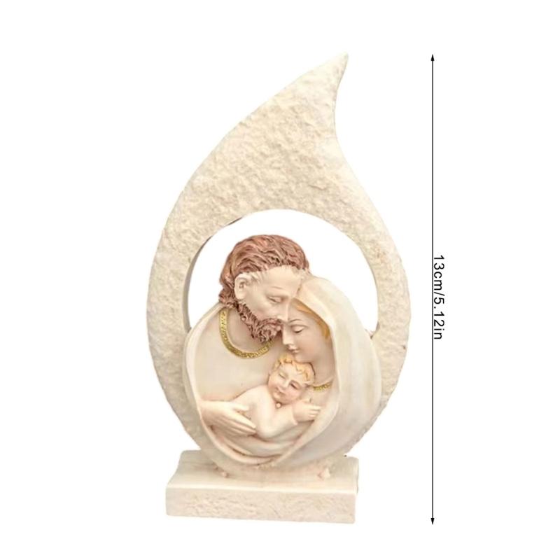 Christmas Nativity Figurines Holy Family Figure Nativity Figure,Table Ornament Religious Christmas Decors for Bedrrom