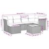 VidaXL Garden Lounge Set with Cushions 7 Pcs, Patio Sofas, Patio Furniture Set, Outdoor Furniture, Grey 3249799