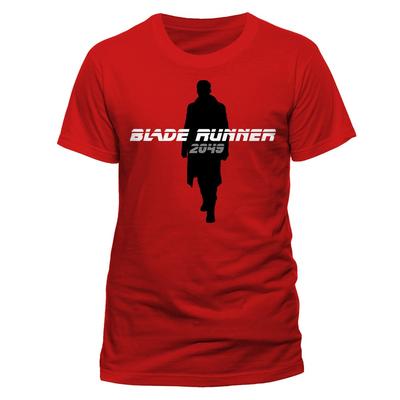 Maglietta Ufficiale Blade Runner 2049 Silhouette Agente K Rossa NUOVA Piccola Unisex