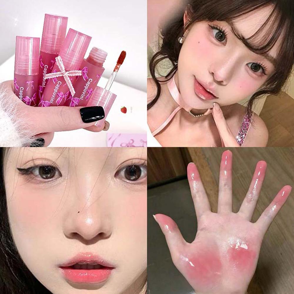 Cappuvini Butterfly Lip Glaze Set Watery Matte Lip Gloss Lipstick