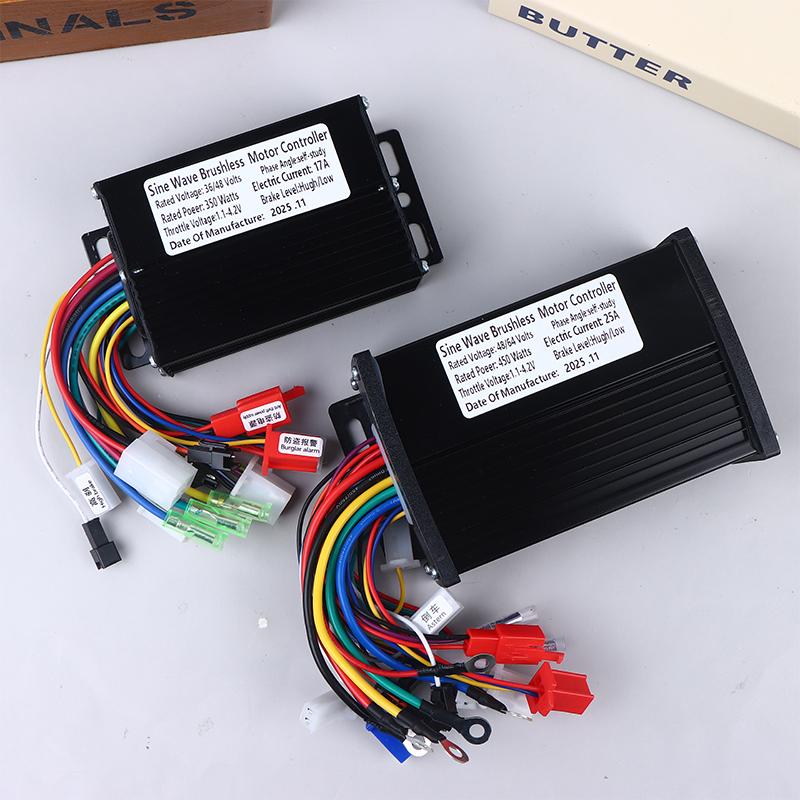 Controler motor fără perii cu undă sinusoidală 36V 48V 20A - 350W-500W Pentru bicicletă electrică, compatibil cu conectori SM