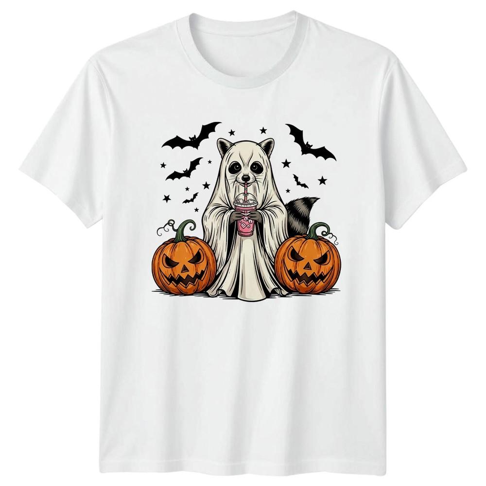 Cute Halloween Raccoon Ghost TShirt Raccoon Halloween Gift For Him And Her S