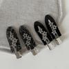 Süße Coole Mädchen Metall Schleife Entenschnabelspange Strass Perle Pony-Clip Seite Kopfschmuck Mädchen Kinder Frauen Haaraccessoires