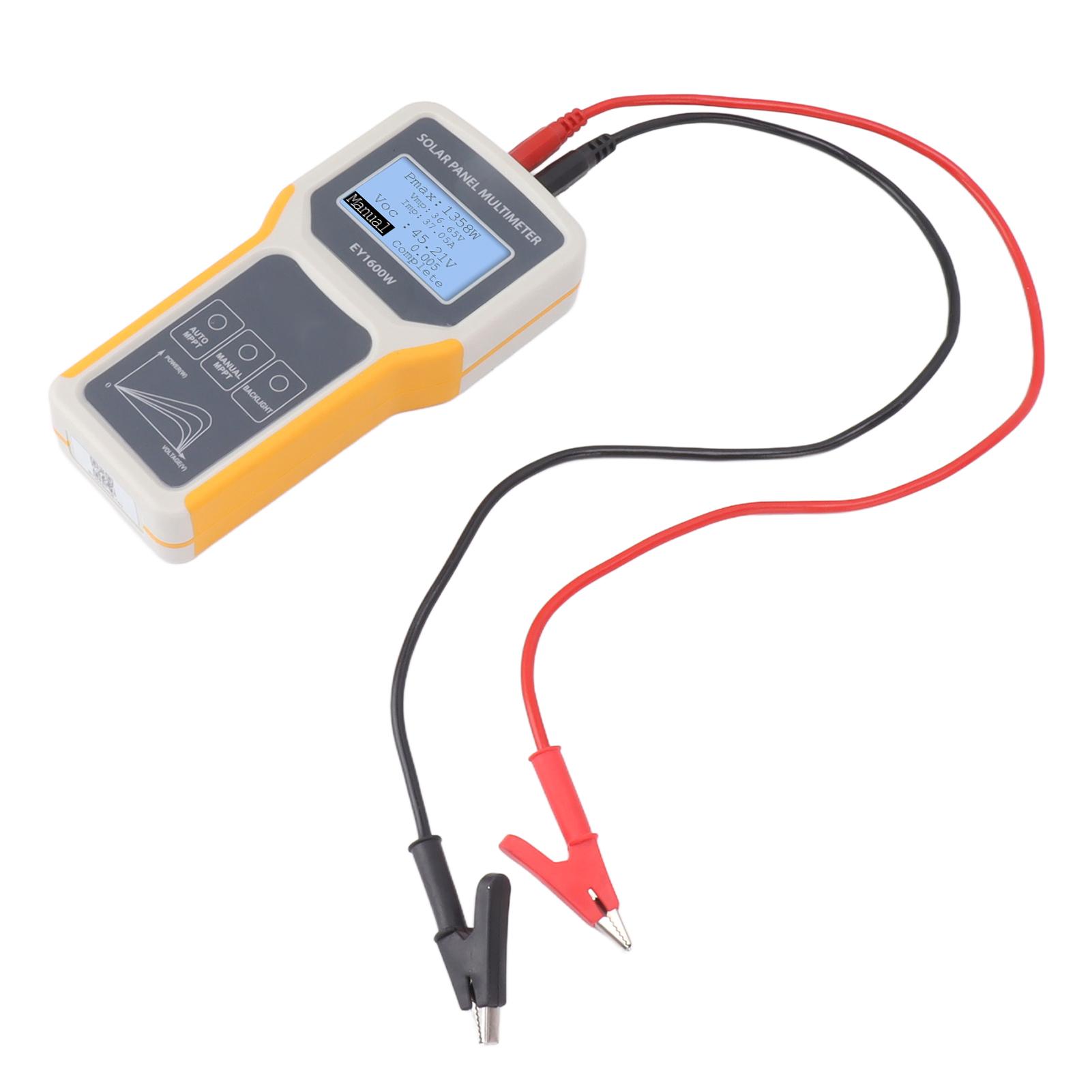 

Solar Panel Tester Photovoltaic Multimeter EY1600W with Backlight MPPT Open Circuit Voltage Tool for Solar PV Testing