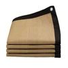 200x 400cm Summer Outdoor Shading Beige Shading Net Wrapped Perforated Shading Cloth Thickened Heat Insulation Net Shading Net