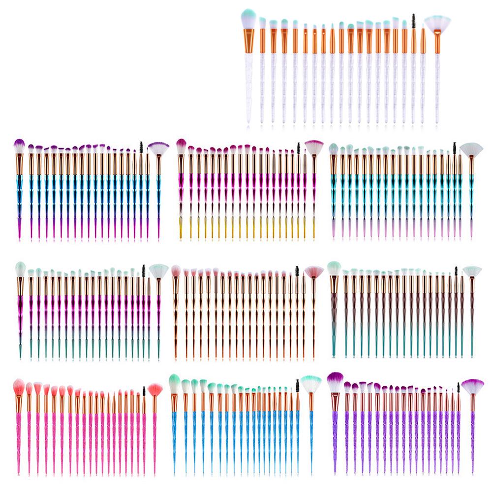 20Pcs Diamond Makeup Brushes Set Beauty Make Up Brush Tool Cosmetic Powder Foundation Blending