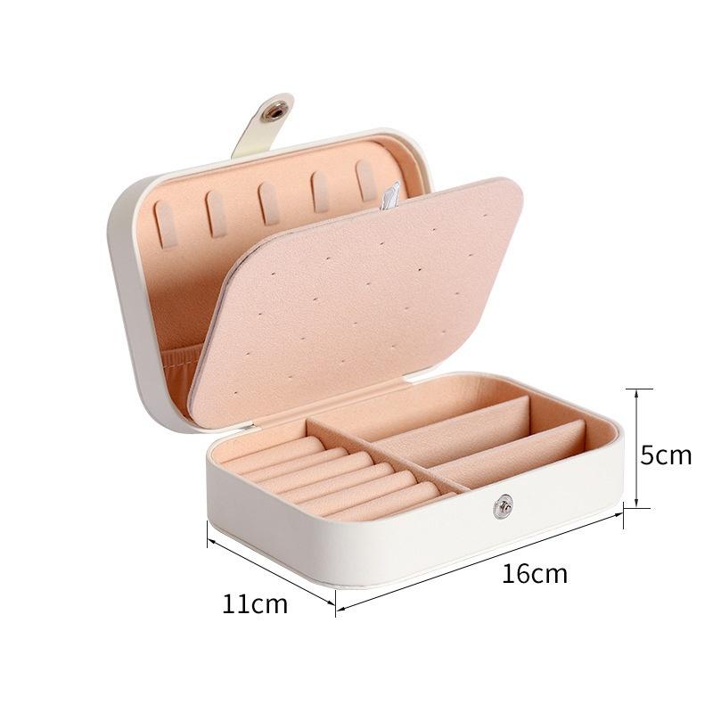 Multifunctional portable exquisite small jewelry box travel bracelet earrings earrings bedroom desktop new storage box