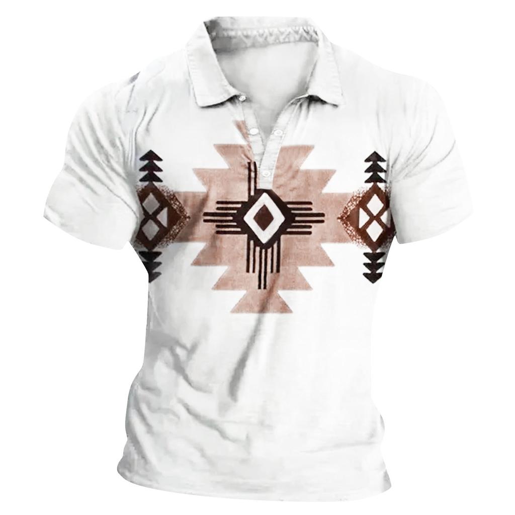 Men's Golf Shirt Casual Sports V Neck Ribbed Collar Short Sleeve Fashion Casual Solid Color Plain Spring & Summer Regular Fit