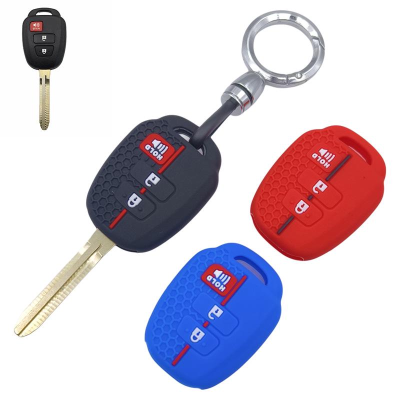 Silicone Key Cover for Toyota Prado, RAV4, Highlander, Camry, Corolla