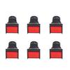 25Pcs Push Button Switch Self Locking Momentary 16mm Square with Light Set Kit 24VRed