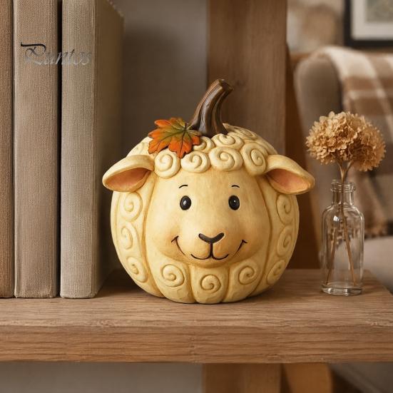 Creative Seasonal Home Giftware Artificial Pumpkin Decor, Cute Animals Decorative Pumpkins, Thanksgiving Resin Pumpkins Autumn Harvest Table