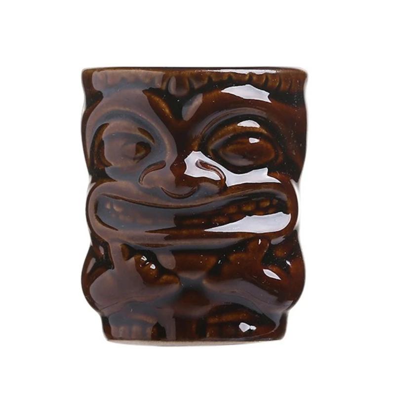 Hawaiian Mug Statue Living Room Decoration Creative Ceramic Mug Bar Wine Cup Tiki Mug Home Decoration Accessories New Year Gifts