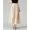 Elegant New Chinese Style Tencel A-Line Skirt