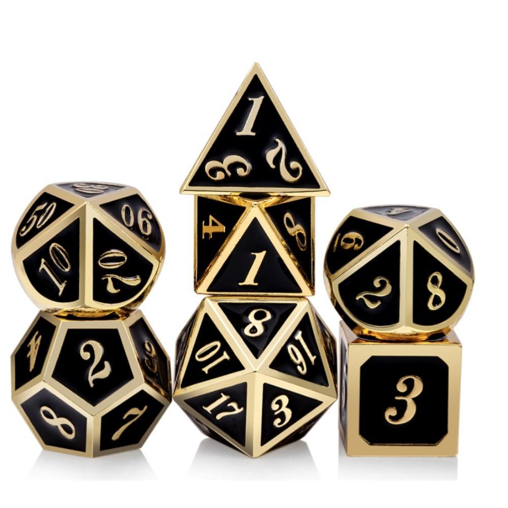 DND Dice Set, Dungeons and Dragons Dice with D20 Metal Dice Set for D and D Dice or RPG Role Playing MTG Tabletop Board Games, Shadowrun Pathfinder