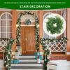 Christmas Pine Garland Artificial Hanger Ornament Real Touch Artificial Pine Cypress Vines For Porch Fireplace Mantel Stairs
