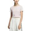 Fashionable Comfortable Round Neck Short Sleeve T-Shirt Women Tops Purple Pink JZ2314
